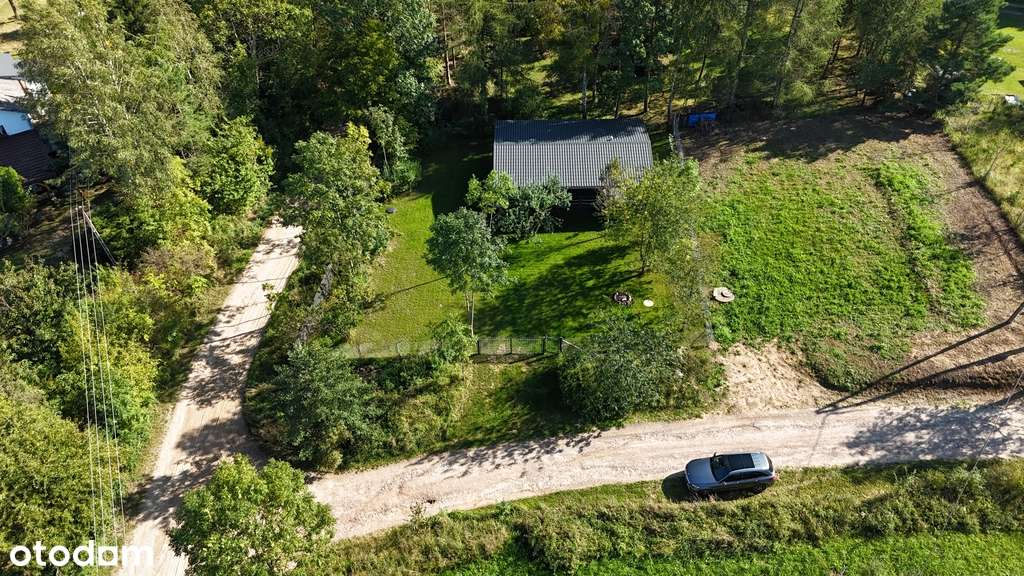 Działka rekreacyjna z domkiem nad j. Leleskim-10