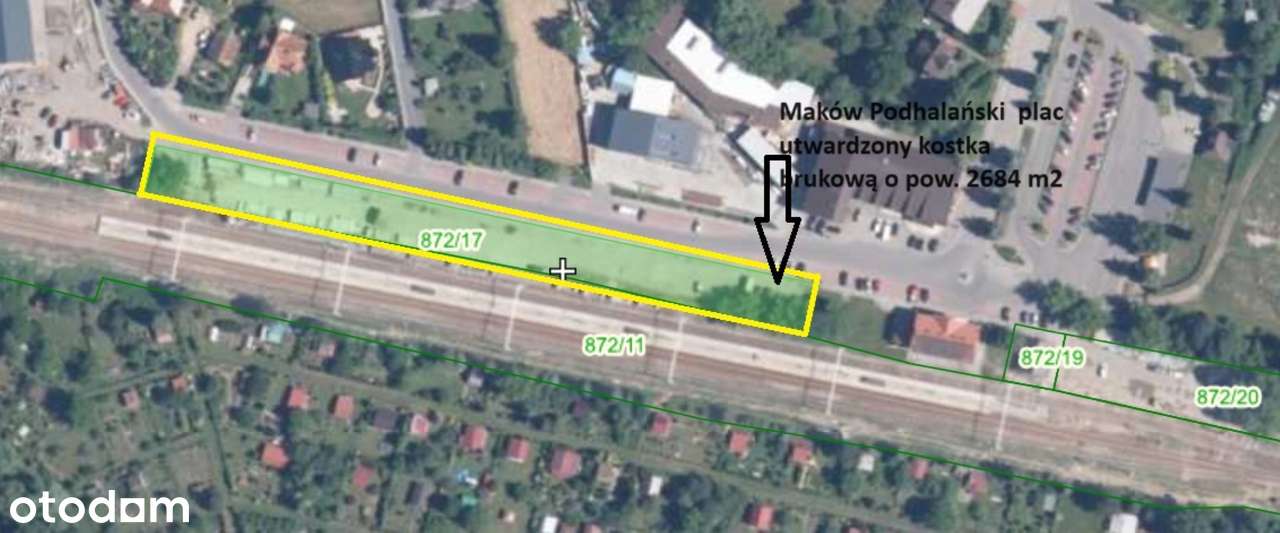 Maków Podhalański - pow. 2684 m2 plac utwardzony kostką brukową - Pełny obrazek: 5/5