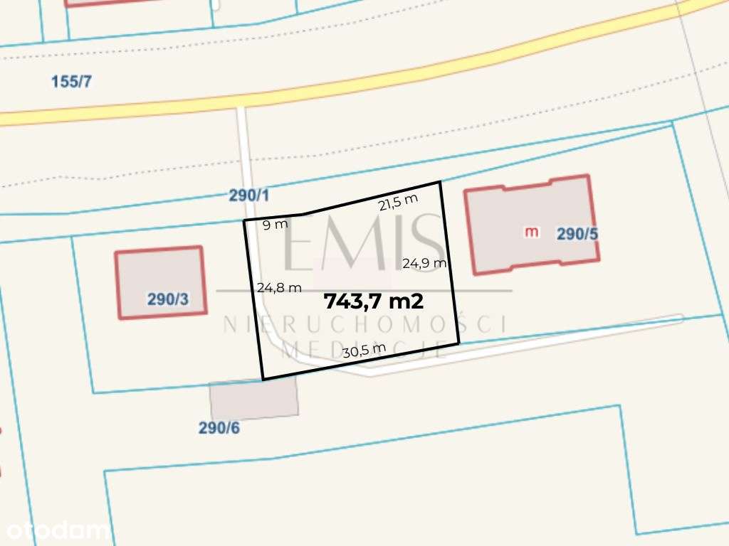 Działka pod zabudowę wielorodzinną mieszkaniowo-usługową - Pełny obrazek: 3/9