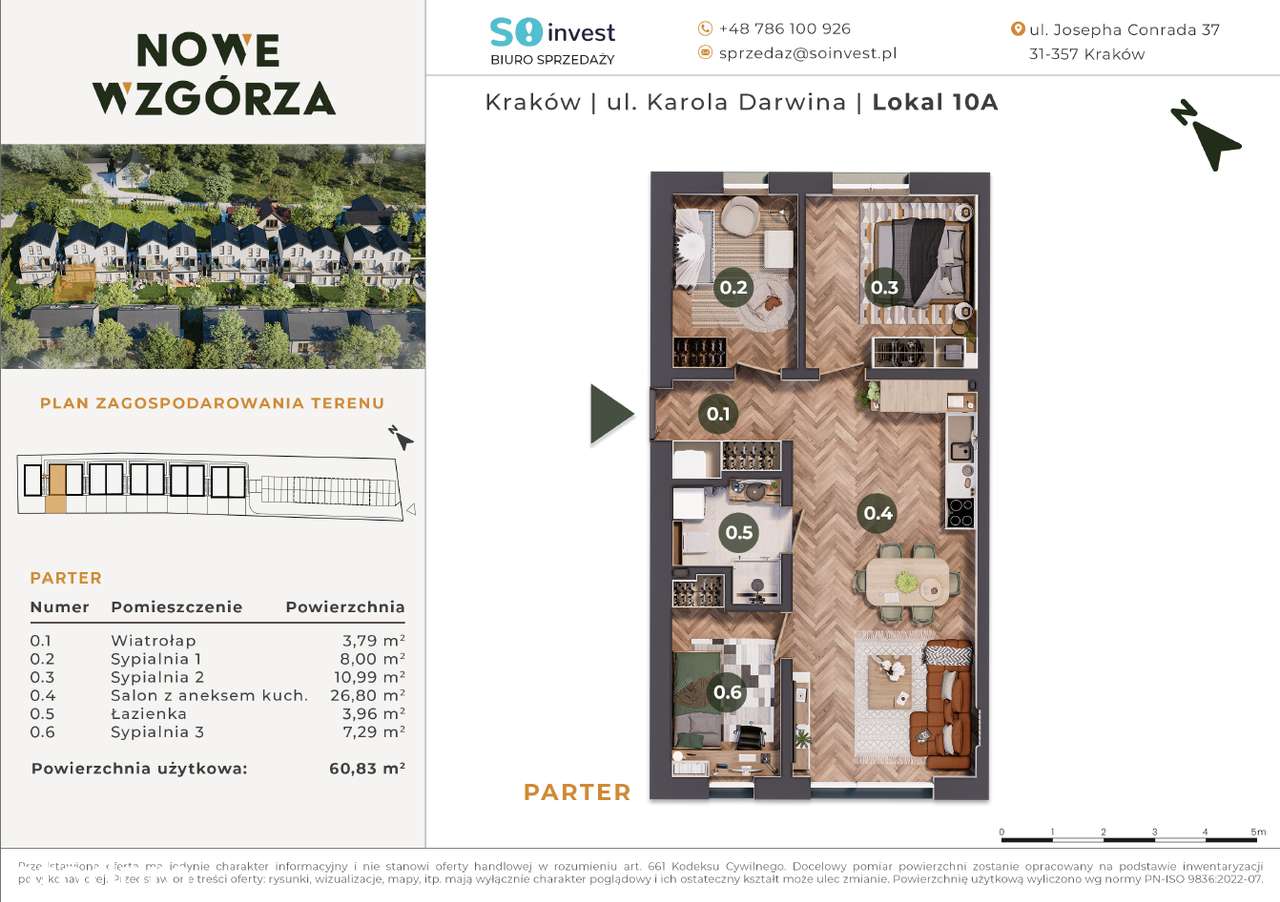 Mieszkanie na parterze z ogrodem 55m- oś. Nowe Wzgórza - Pełny obrazek: 5/5