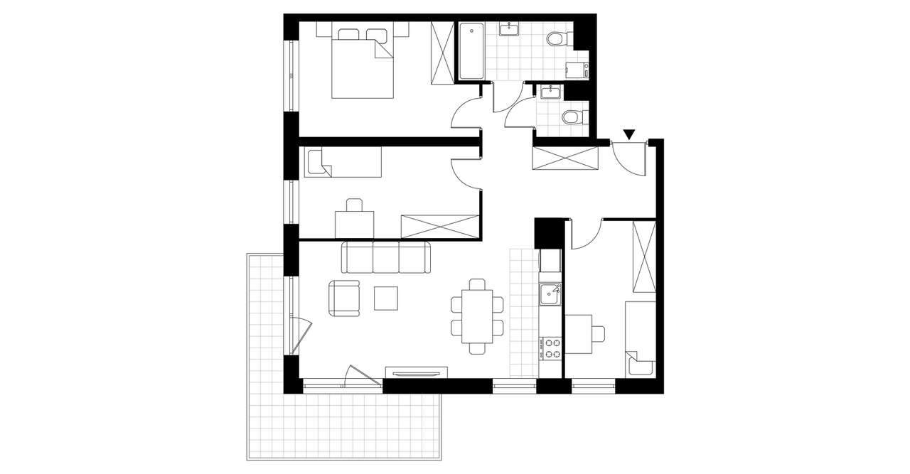 4-pokojowe mieszkanie 71m2 + balkon - Pełny obrazek: 3/8