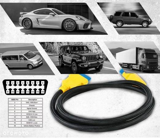 PRZEDŁUŻKA OBD 2 II PRZEDŁUŻACZ ADAPTER 150cm 1.5m - 7