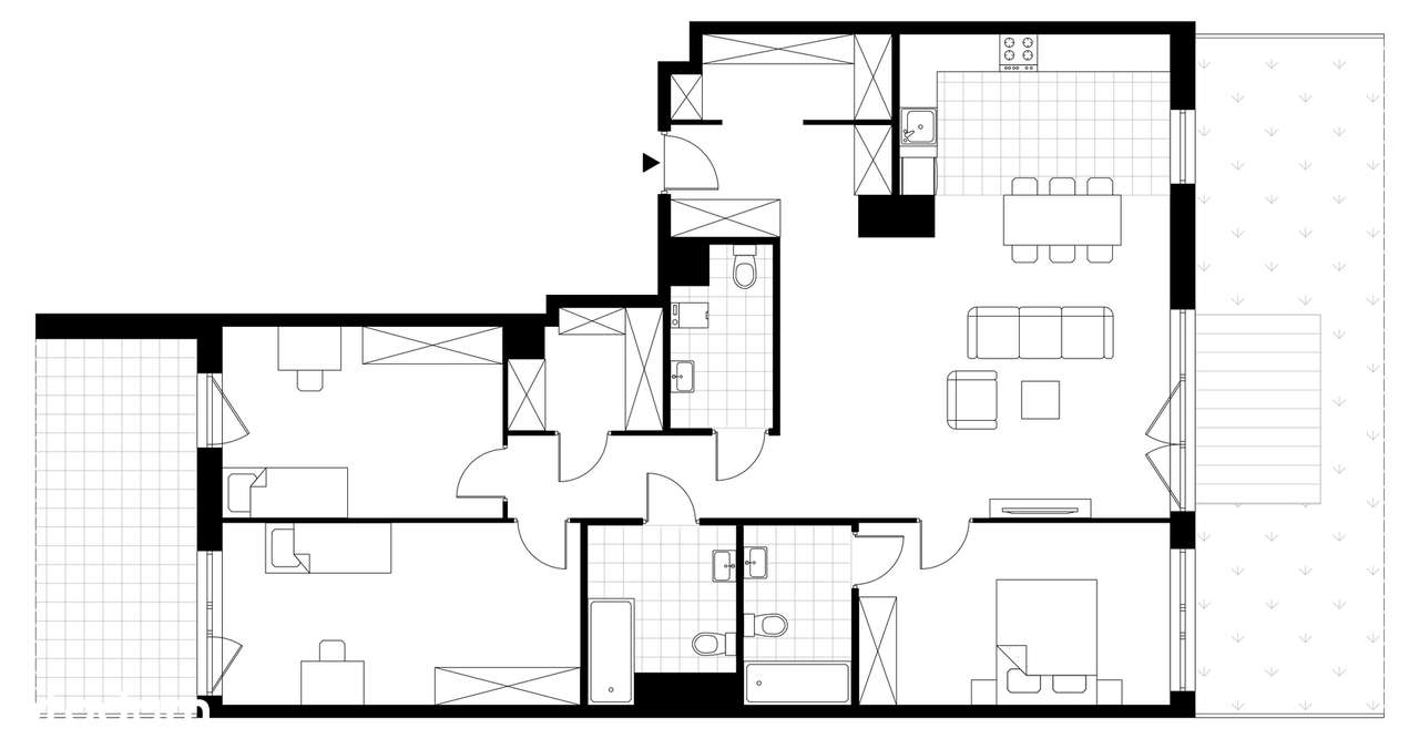 4-pokojowe mieszkanie 123m2 + 2 ogródki - Pełny obrazek: 3/8