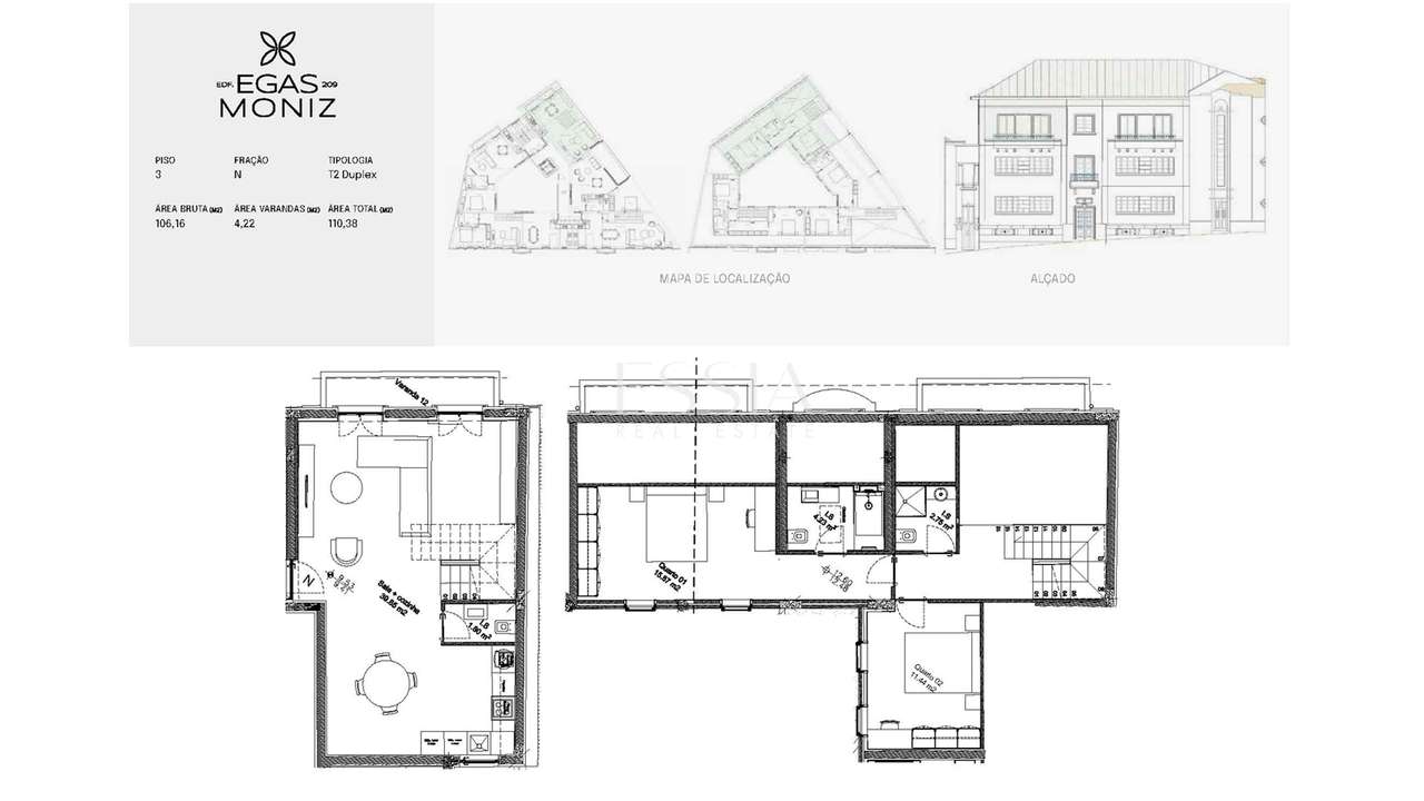 Apartamento T2 Duplex no Edifício Egas Moniz 209 - Grande imagem: 5/8