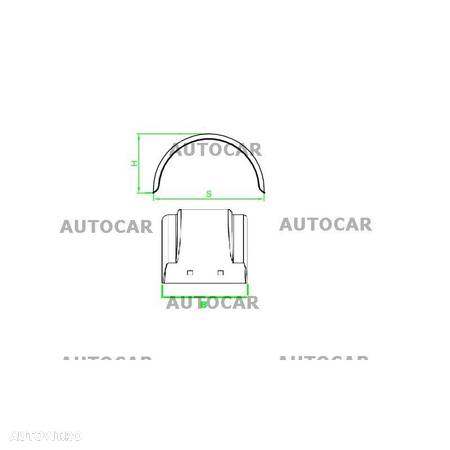 Aripa plastic pentru roata R14 remorca /aparatori noroi/piese remorci - 2