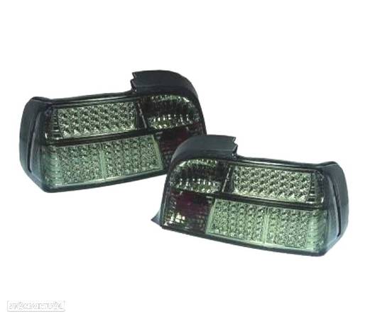 FAROLINS TRASEIROS LED PARA BMW E36 90-99 COUPE CABRIO PRETO ESCURECIDOS - 1