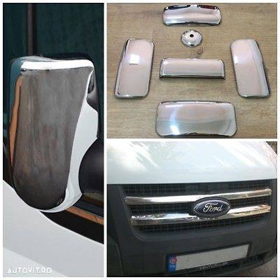 Grila inox Ford Transit 2006-2012,Manere usi inox, husa capota,oglizi cromate, - 1