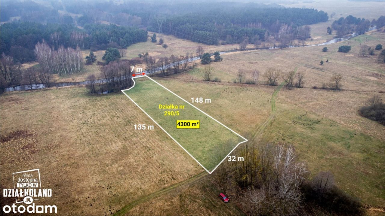 Działka 4300 m² nad Iłżanką, Chotcza G.,gm.Chotcza