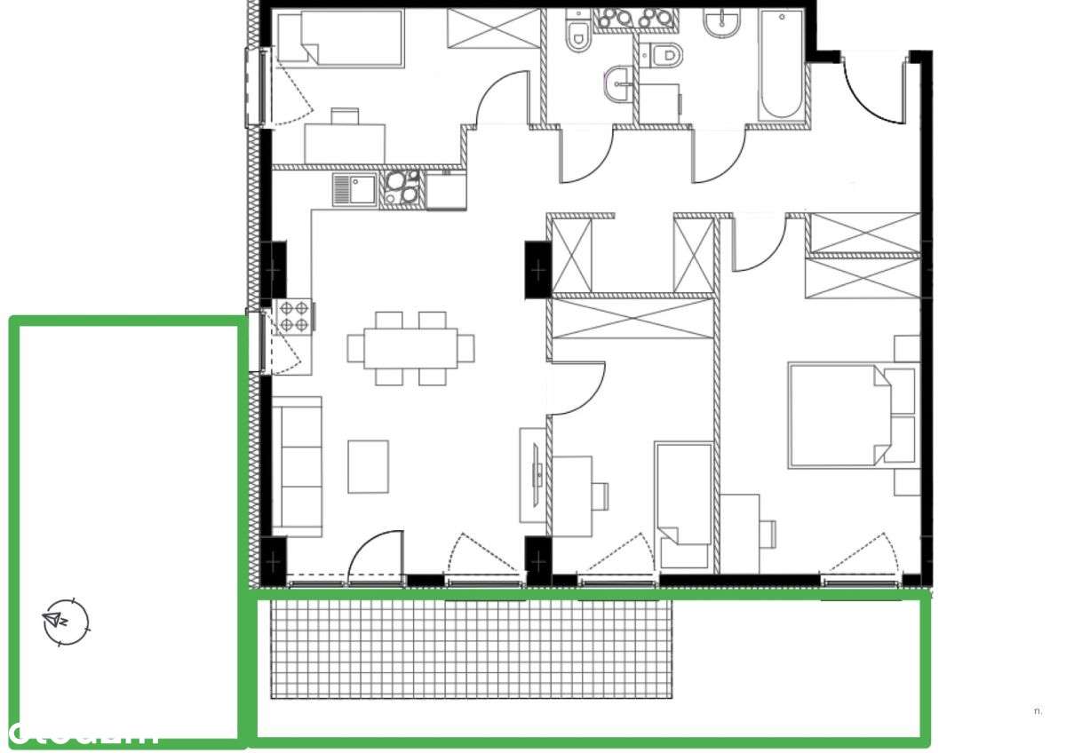 Ogródek 30 m² | Garderoba | Oferta do soboty - Ansicht 3