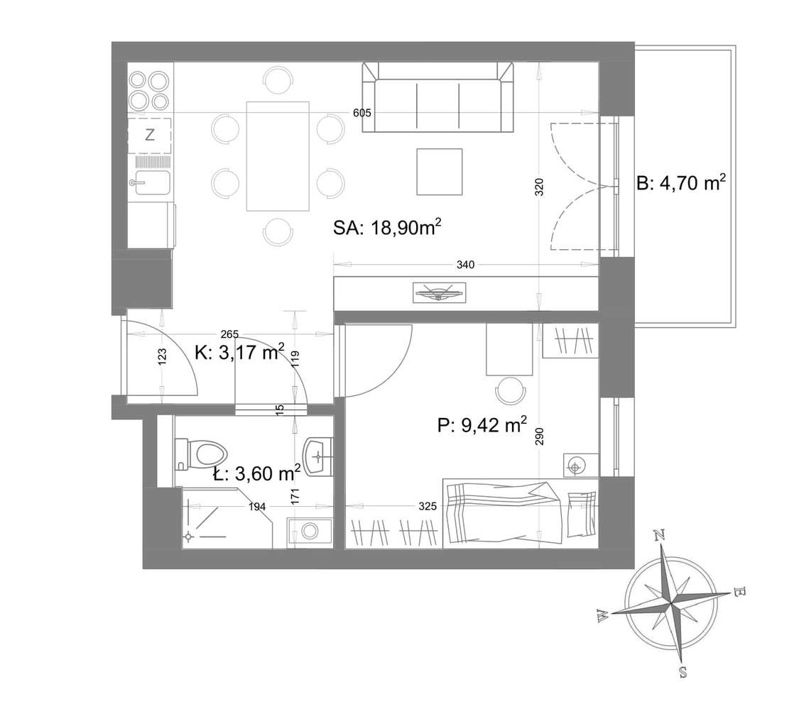 Nowa inwestycja | Jana Pawła II | winda| 2 piętro | 2 pokoje - Pełny obrazek: 3/6