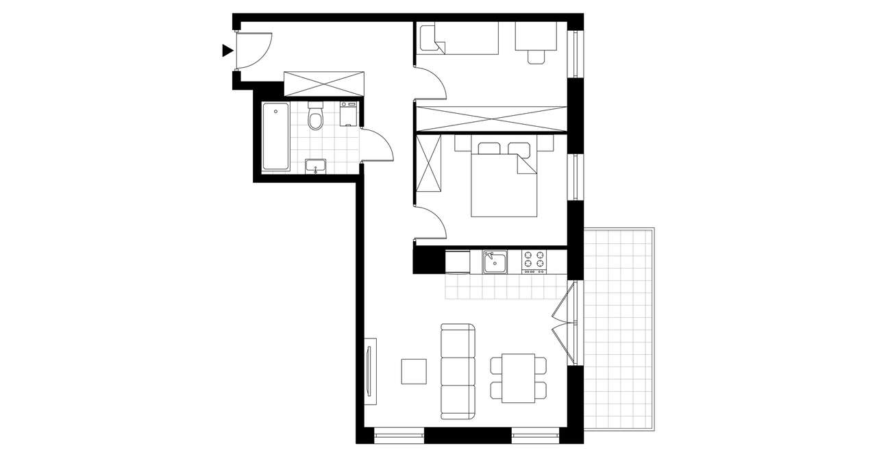 3-pokojowe mieszkanie 58m2 + balkon Bez Prowizji - Pełny obrazek: 4/9