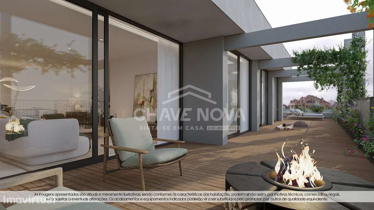 T3 Novo Último Piso c/ Terraço e Box em Santa Marinha (Coimbrões)-0