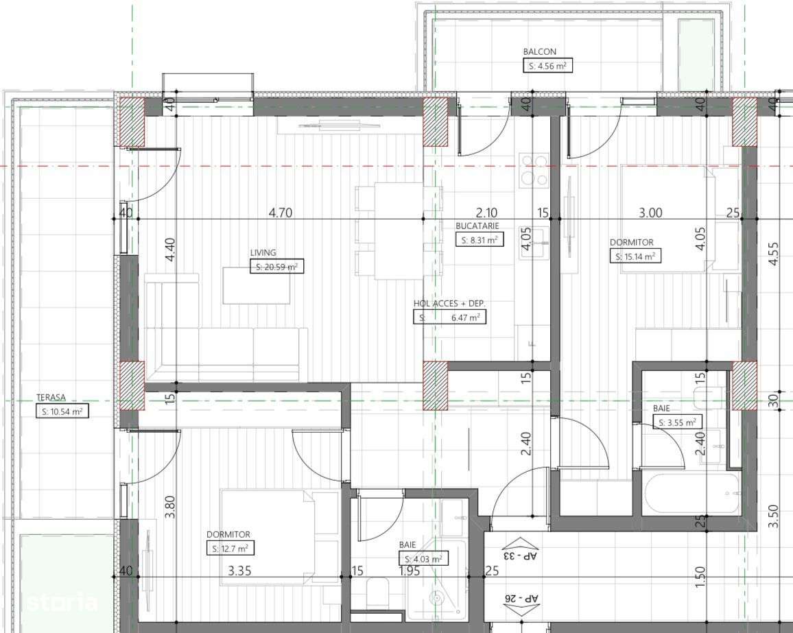 Nautica Residence XV - Baba Novac-LIDL - 87 mp utili - Imagine principală: 3/3