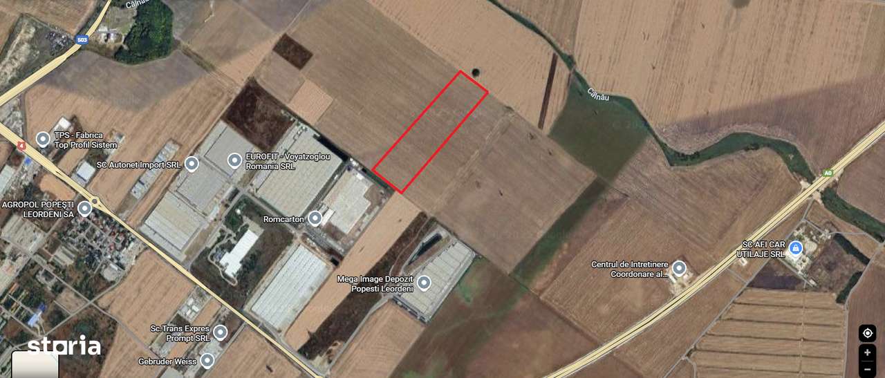 Teren de vanzare, 24.000 mp,deschidere  45 ml, DN4, Popesti Leordeni-3