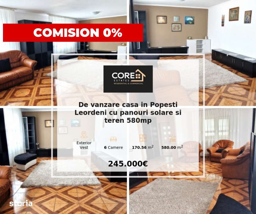 De vanzare casa in Popesti Leordeni cu panouri solare si teren 580mp - Imagine principală: 1/19