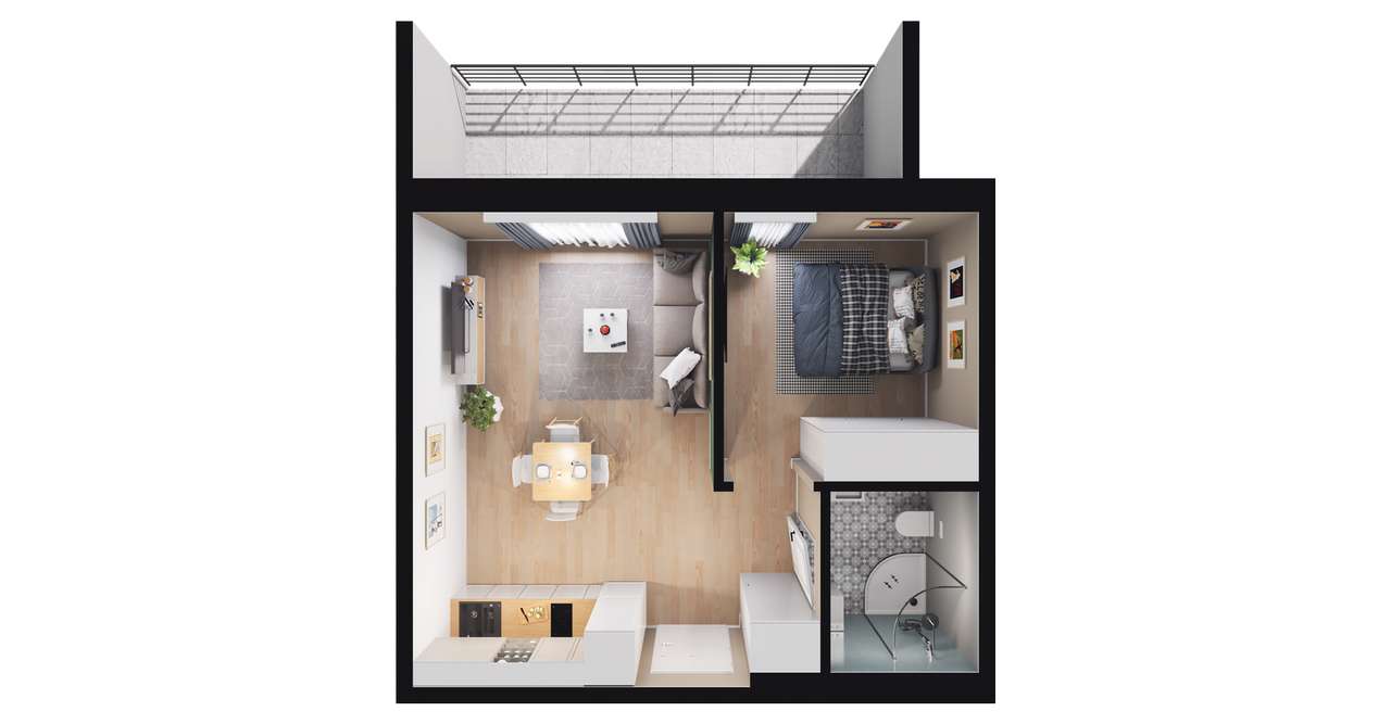 Posesja Plażowa | apartament 2-pok. | C205 - Pełny obrazek: 3/9