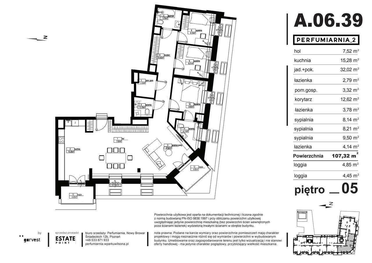 Perfumiarnia 2 | mieszkanie 105,84  m² | A.06.39 - Pełny obrazek: 2/7