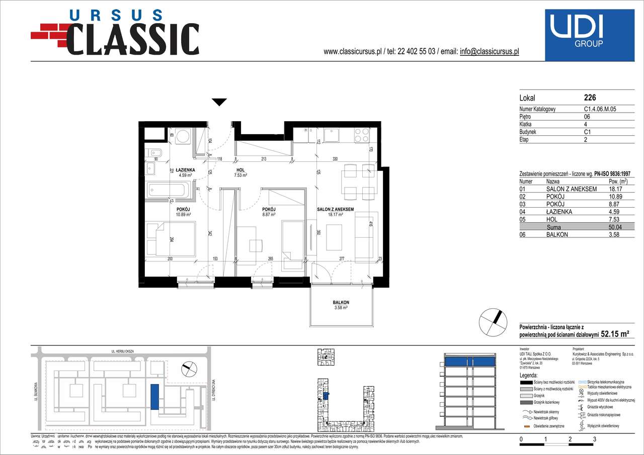 Ursus Classic | mieszkanie 3-pok. |C1_226 - Pełny obrazek: 2/7