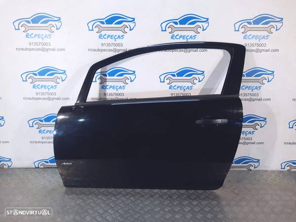 PORTA FRENTE FRONTAL ESQUERDA OPEL CORSA D 93189328 QUARTELA MOTOR PUXADOR VIDRO - 1