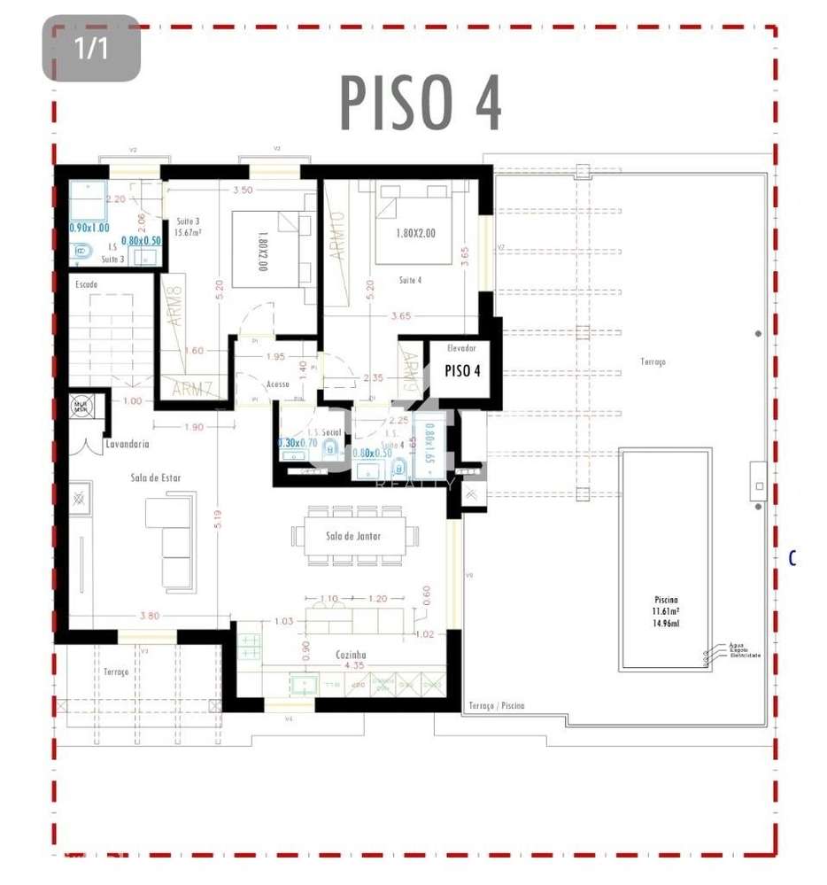 APARTAMENTO T4 DÚPLEX  COM TERRAÇO e JACUZZI PRIVATIVO EM MAFRA-22
