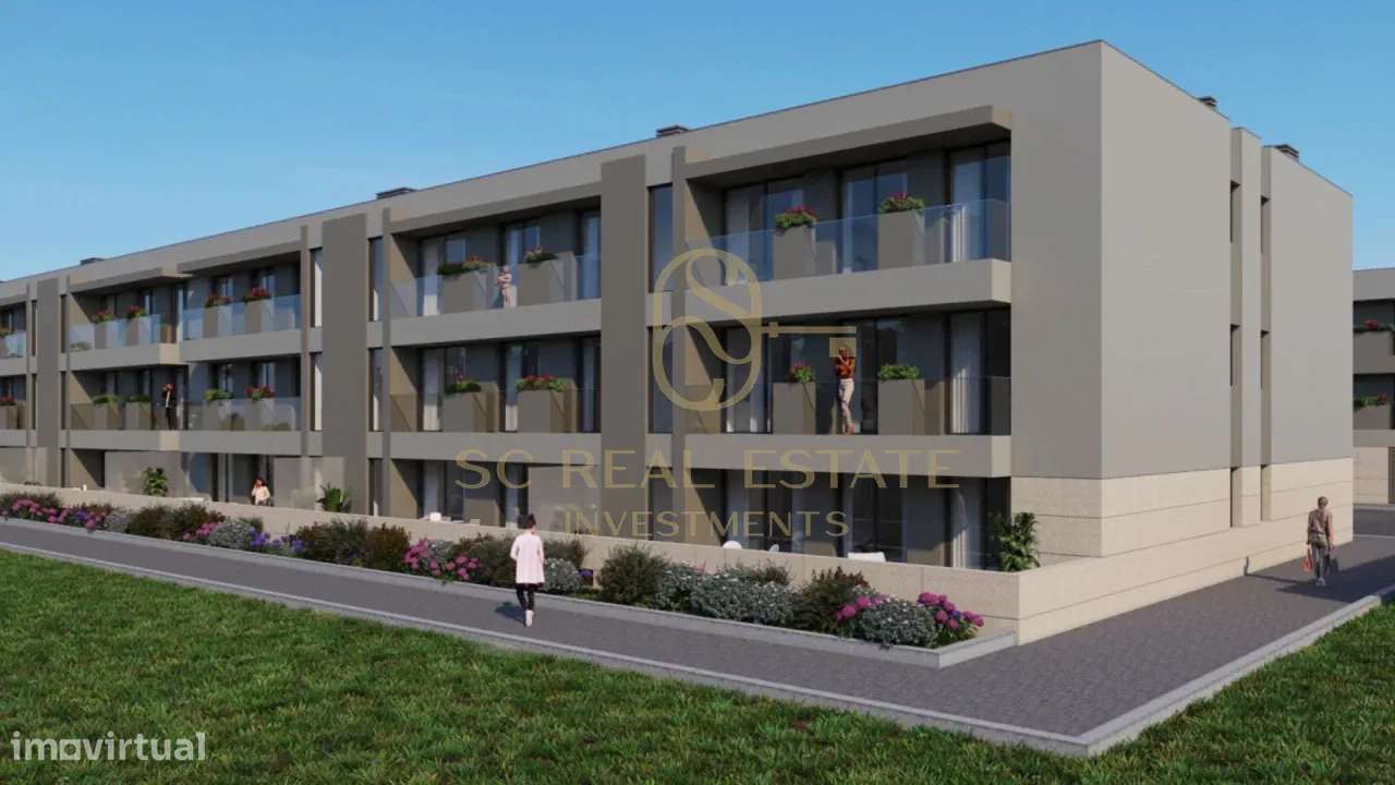 T2+1 Novo, com terraço, dois Lugares de Garagem - Maia-10