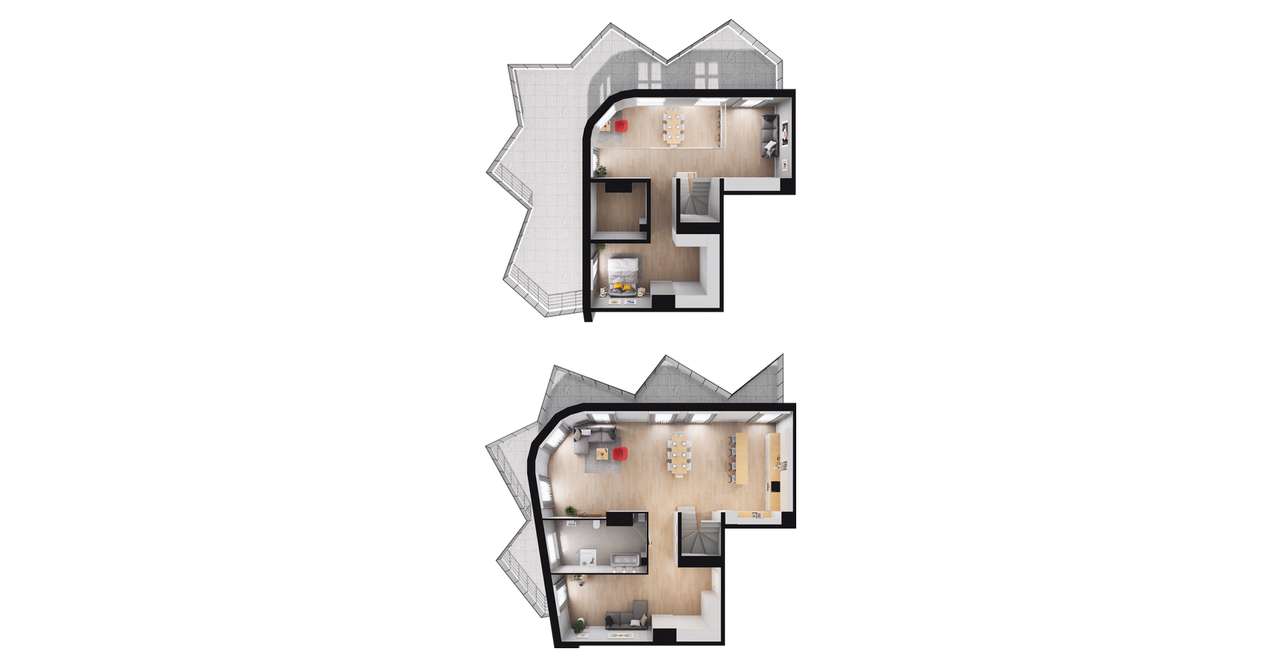 1-pokojowe mieszkanie 119m2 + taras - Pełny obrazek: 4/9