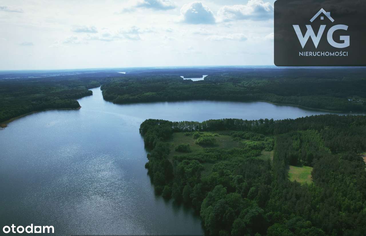 Wyjątkowa działka nad jeziorem – zjawiskowy widok, cisza i las!-6