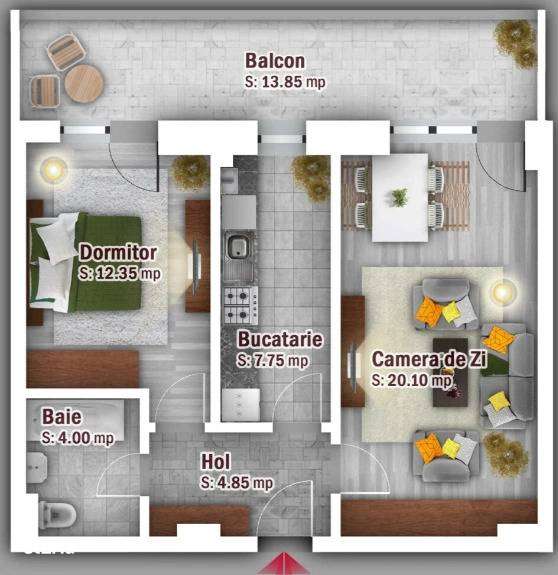 Apartament 2 camere 6 minute de metrou | Direct dezvoltator - Imagine principală: 4/4