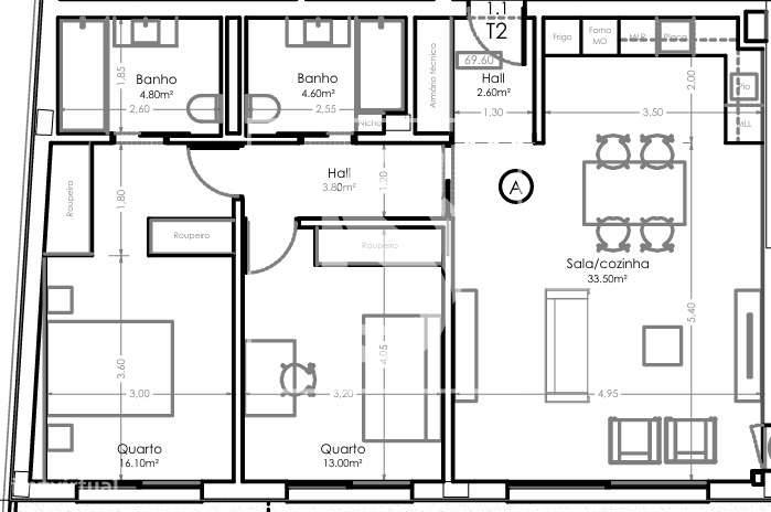 Apartamento T2 Venda em São Félix da Marinha,Vila Nova de Gaia-8