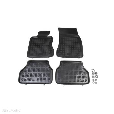 Set covorase auto din cauciuc BMW Seria 5 (E60) 2002-2009 / (E61) 2003-2014, presuri tip tavita marca Rezaw Plast - 1