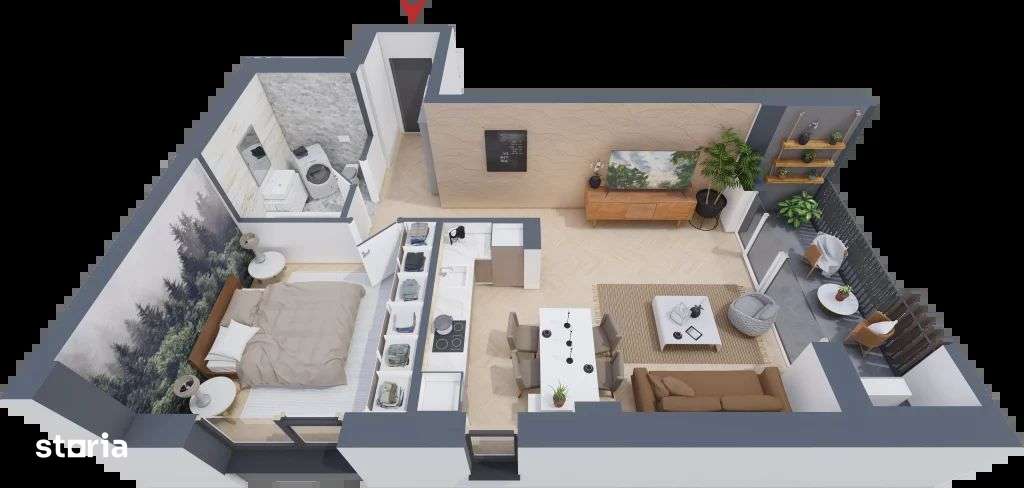 Apartament 2 camere lux, Nord One Torontal - Imagine principală: 5/6