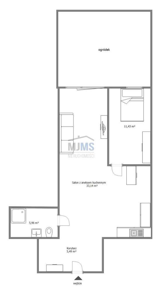 Mieszkanie z ogródkiem w Rumi – ul. Owsiana-9