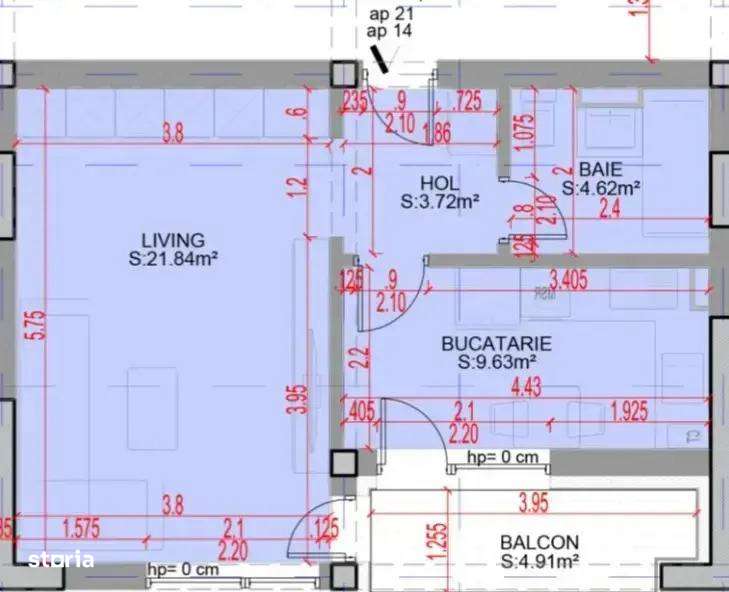 Garsoniera de vanzare| Bucatarie inchisa|Direct dezvoltator|Pallady - Imagine principală: 5/5