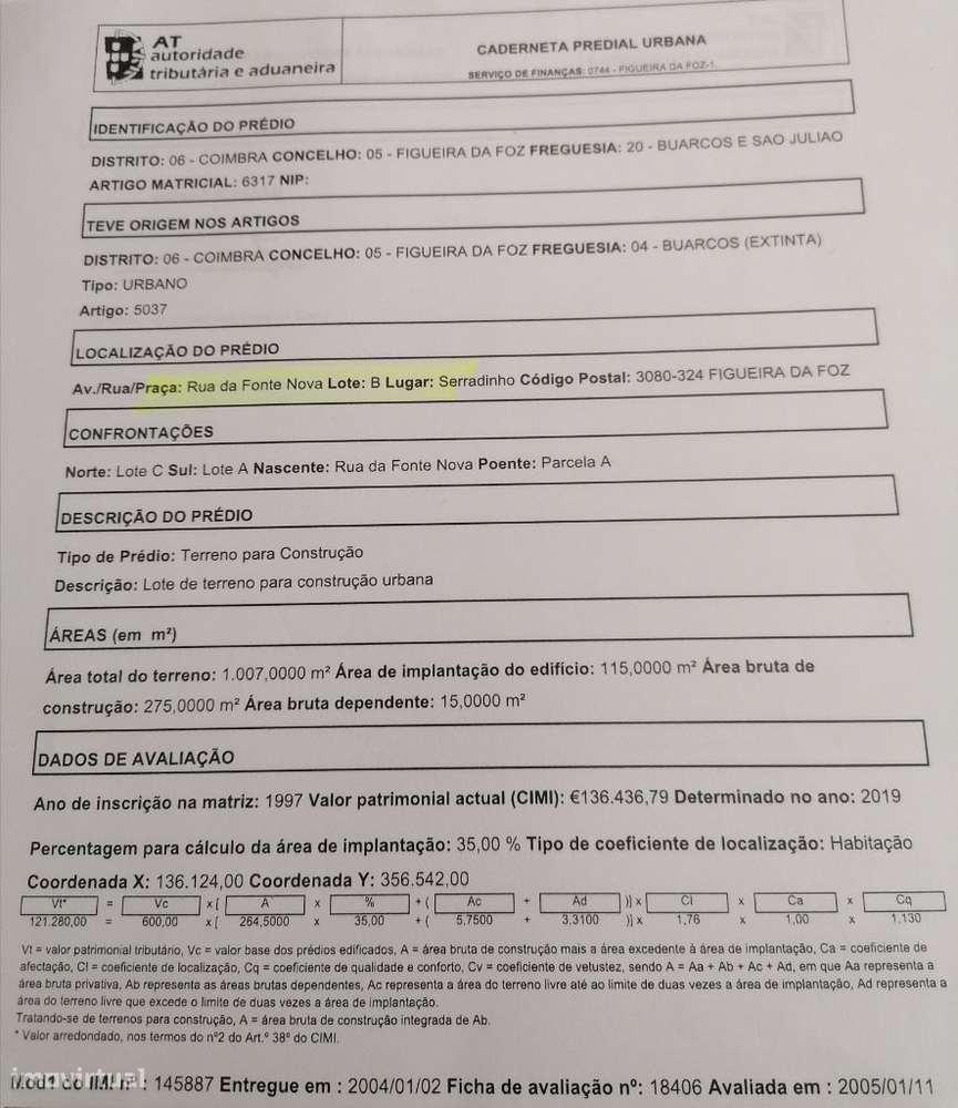 Lote Terreno para Construção. Rua da Fonte Nova - Buarcos-8