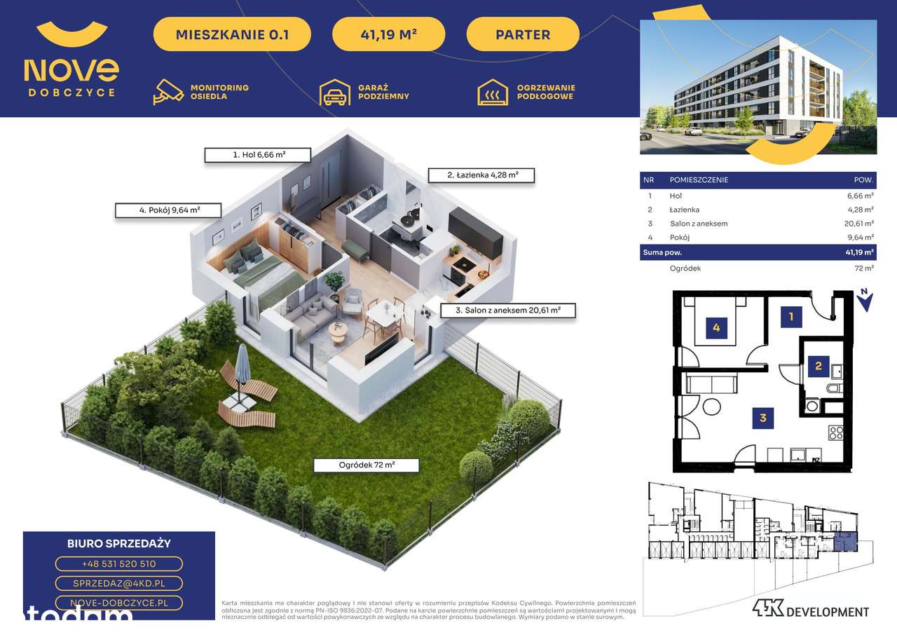 Nove Dobczyce | mieszkanie 2-pok. | 1 - Pełny obrazek: 2/7