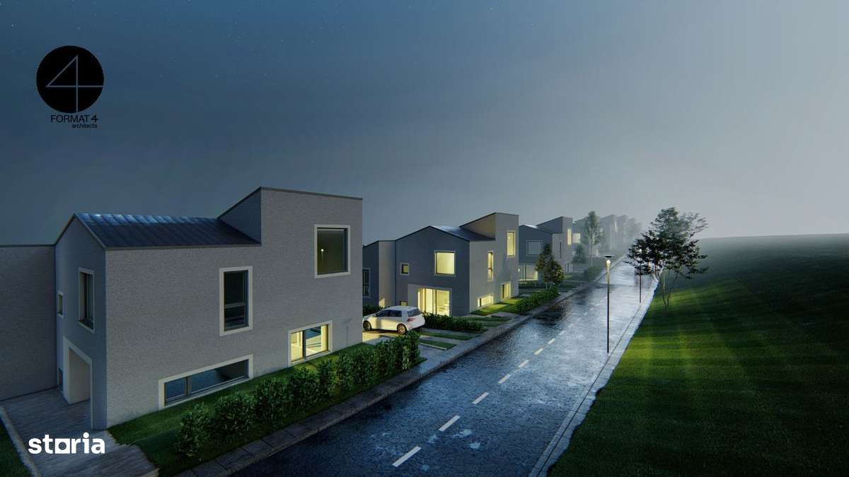 Casa cuplata cu design scandinav cu panorama CF obtinut.-5