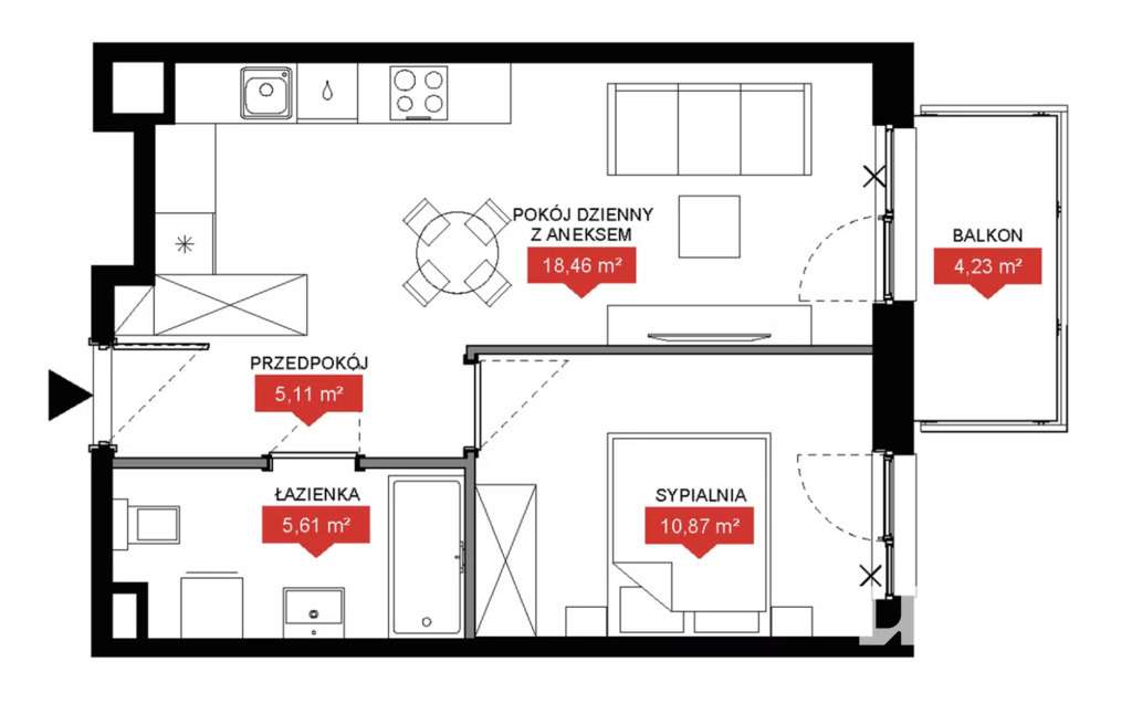 Mieszkania 31,84-84,29m2 | oddanie III kw. 2027-2