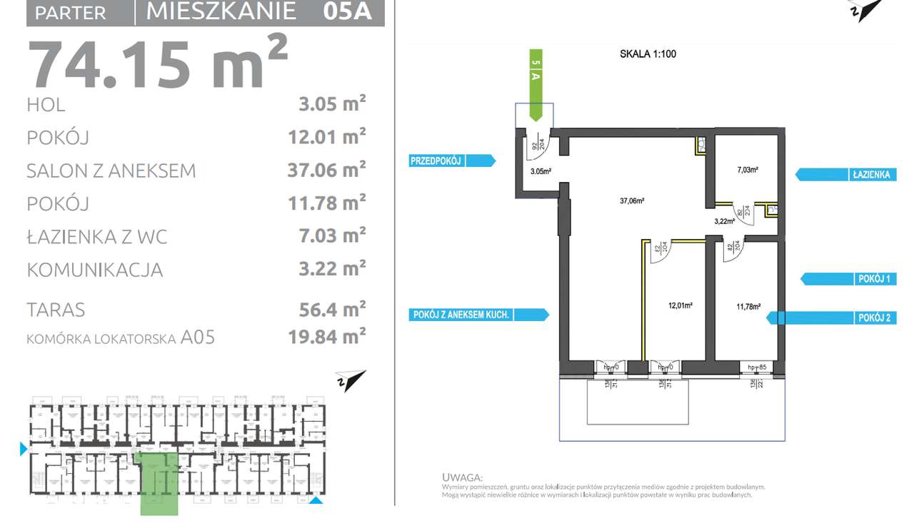 Nowoczesne 3-pokojowe mieszkanie z tarasem – stan deweloperski-4