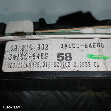 Ceas de bord Opel Agila 1.2 B | 09210902 | 3410084EG | 88311309 | Clinique Car - 3