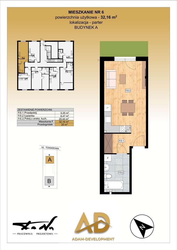 1-pokojowe mieszkanie 32m2 + ogródek Bezpośrednio - Pełny obrazek: 3/11