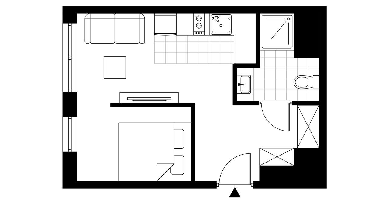 1-pokojowy apartament inwestycyjny 26m2 - Pełny obrazek: 3/8