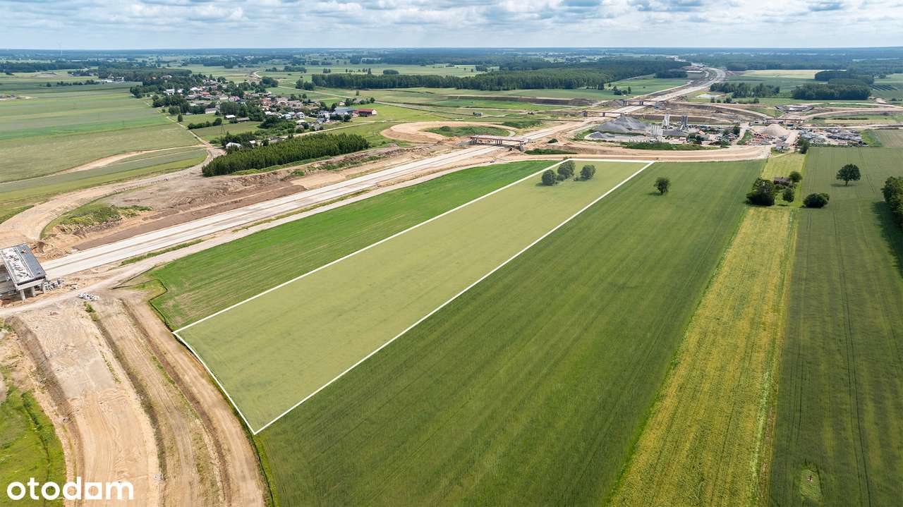 Teren inwestycyjny przy samym węźle A2 i S19 - film z lotu ptaka - Pełny obrazek: 4/10