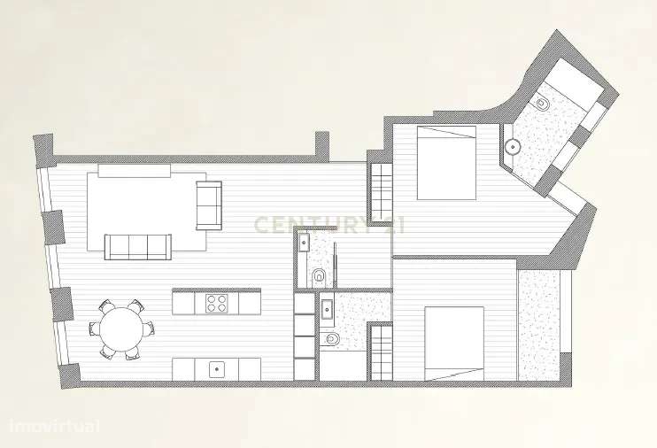 T2 com varanda no Empreendimento Sá da Bandeira-10