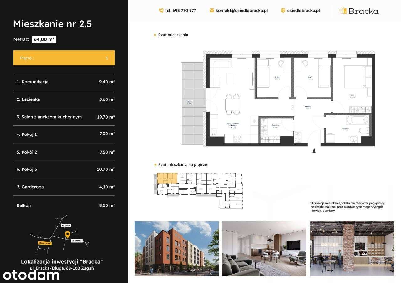 Osiedle Bracka | mieszkanie 4-pok. | 2.5 - Pełny obrazek: 2/6