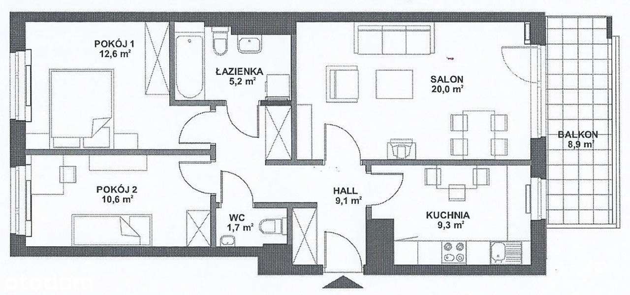 Marina Mokotów, 3 pokoje, bezpośrednio - Pełny obrazek: 2/13