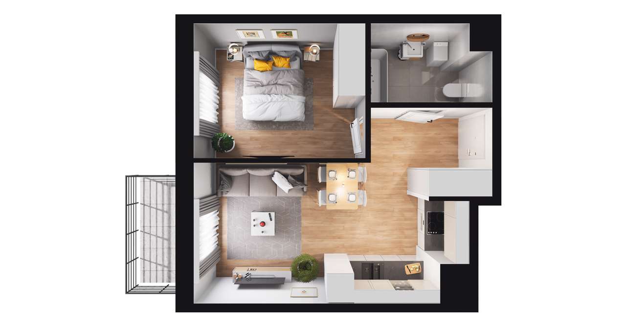 Dworzysko Park | nowe mieszkanie D_039 - Pełny obrazek: 3/9