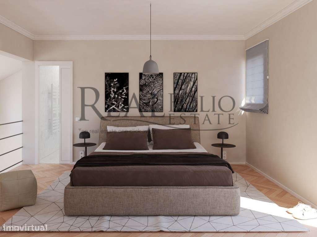 Apartamento T2-1 Duplex com varanda e vista rio na Ajuda - Grande imagem: 5/17