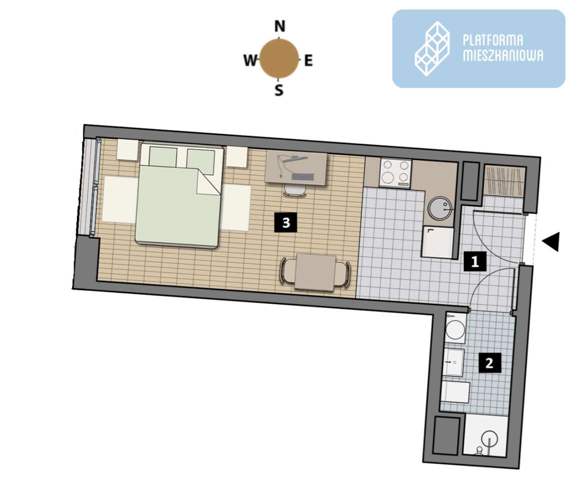 Bez prowizji i bzdur! Kawalerka z ogródkiem - Pełny obrazek: 5/5