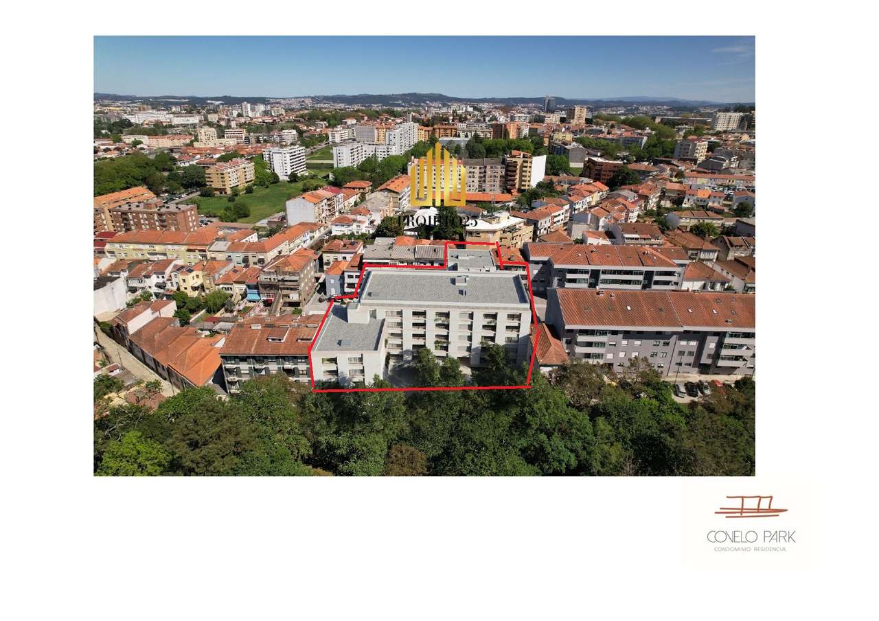 T1 NOVO em Condº Fechado, Jardim privativo, zona Faria de Guimarães.-1