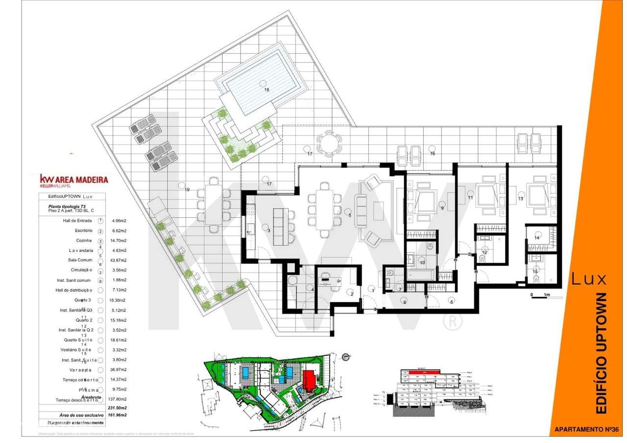 Apartamento Penthouse|Tipologia T3|Piscina Privada|Vista Mar/Baía do F - Grande imagem: 2/31